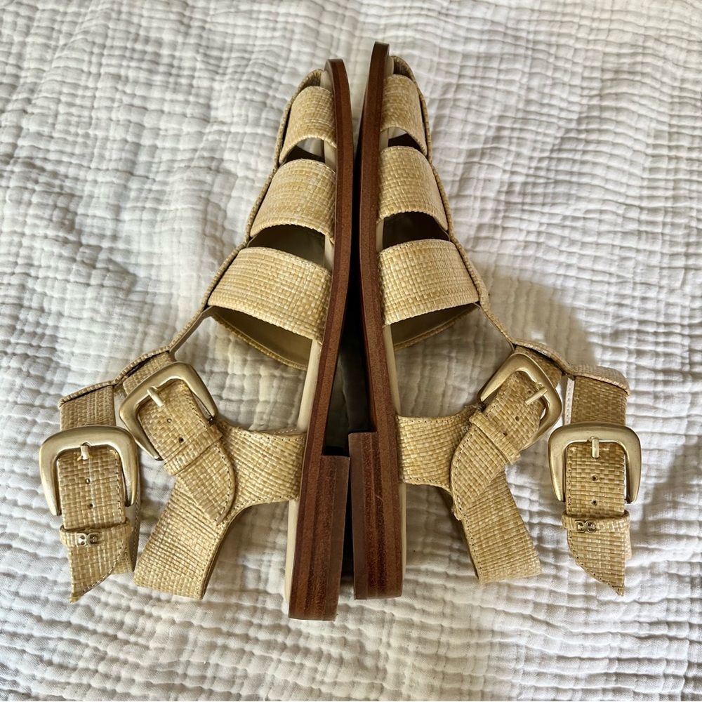 Sam Edelman Tan Raffia Gladiator Sandals - Picture 10 of 11